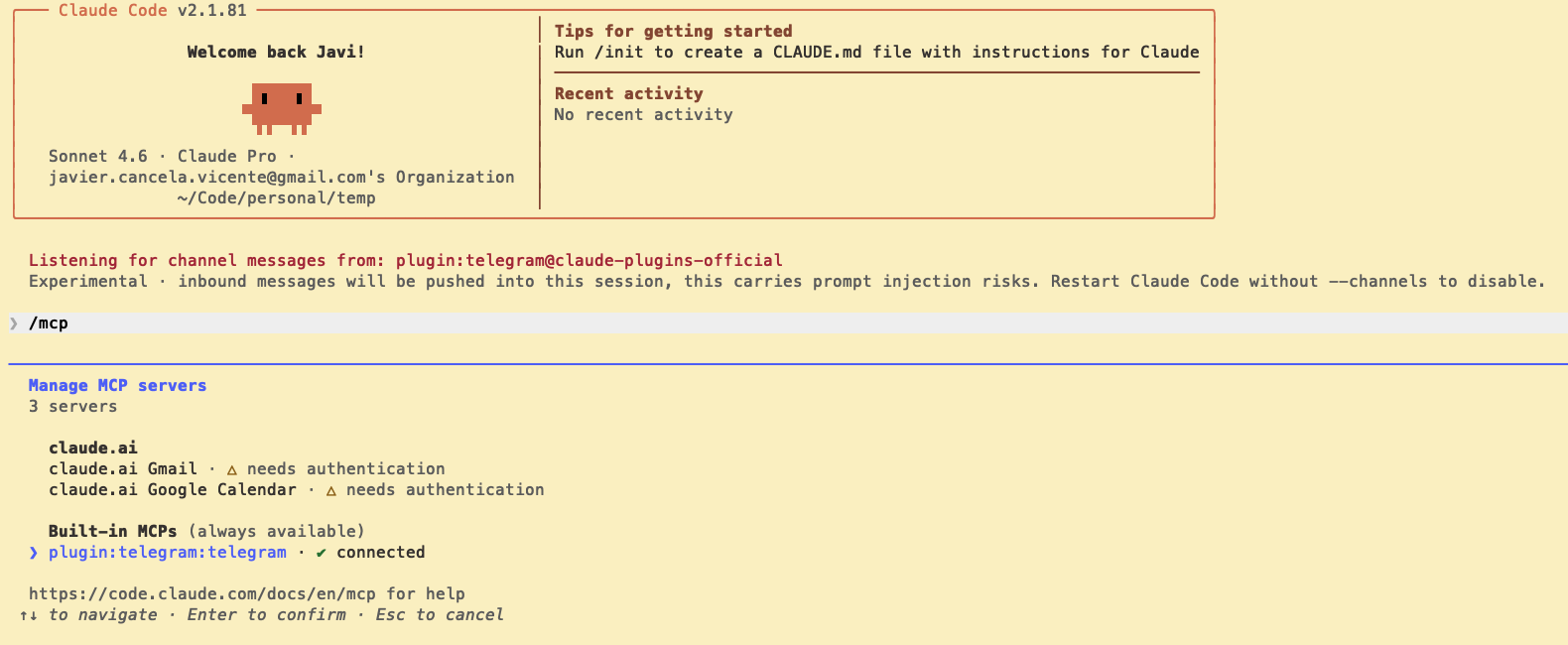 Checking the mcp status